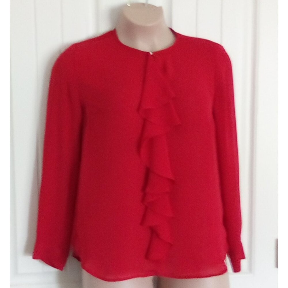 Simply Styled By Sears Red Ruffled Blouse XL